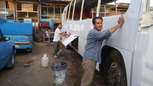 عکس اتاق سازی اتوبوس نوین