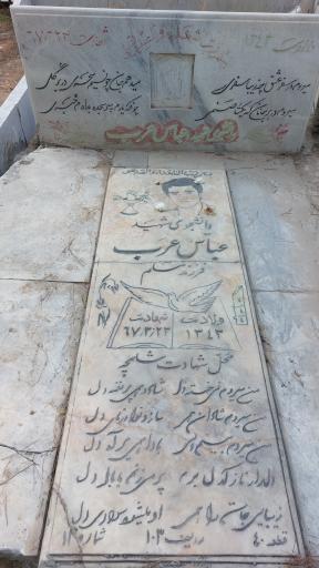 عکس مزار شهید عباس عرب مارکده