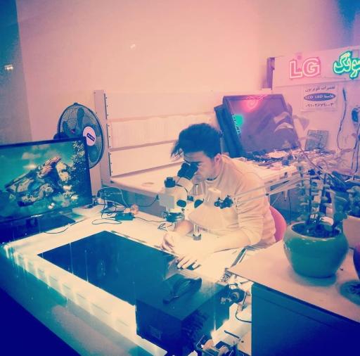 عکس جمع حرفه ای ها  تعمیر تلویزیون