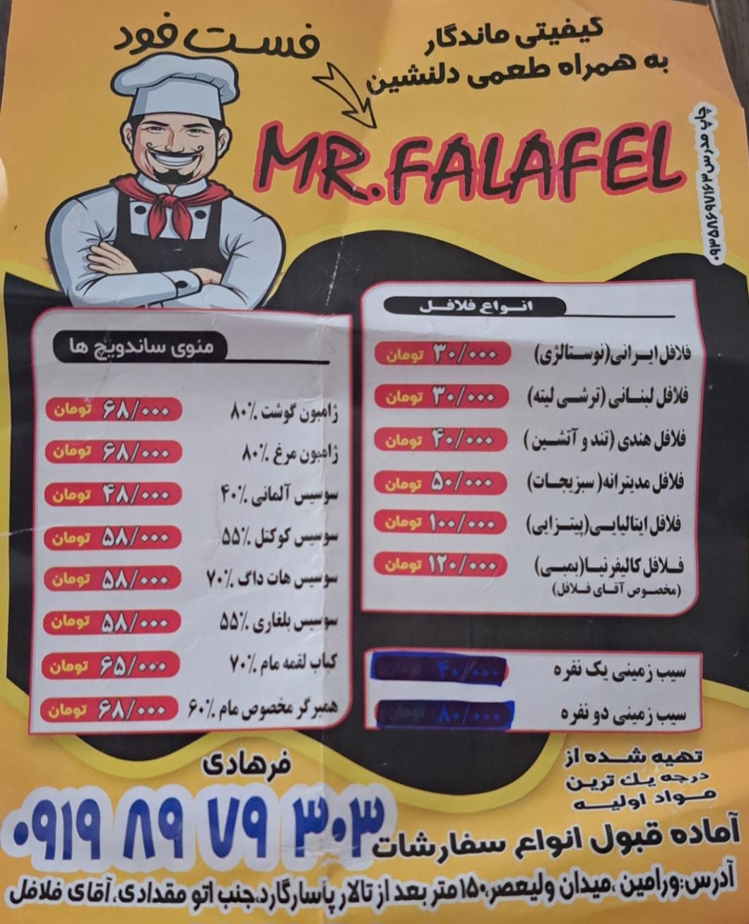 عکس فست فود آقای فلافل