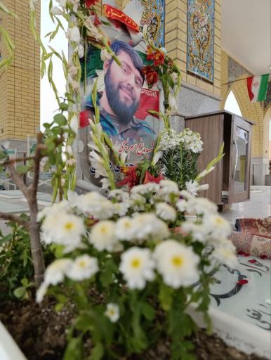 عکس مزار شهید مدافع حرم جواد محمدی دینایی