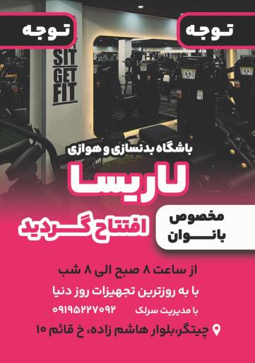 عکس باشگاه بدنسازی و هوازی لاریسا