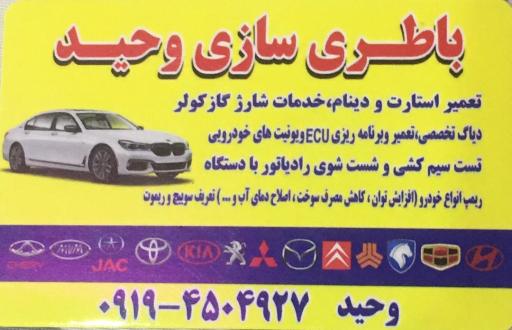 عکس باطری سازی وحید