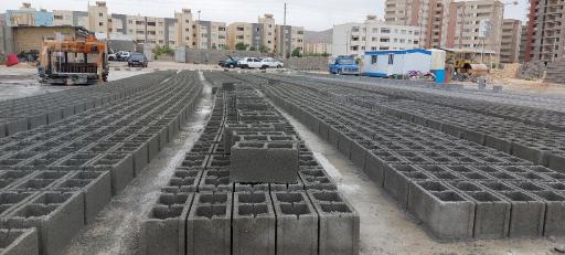 عکس کارگاه بلوک زنی و مصالح ساختمانی بیات