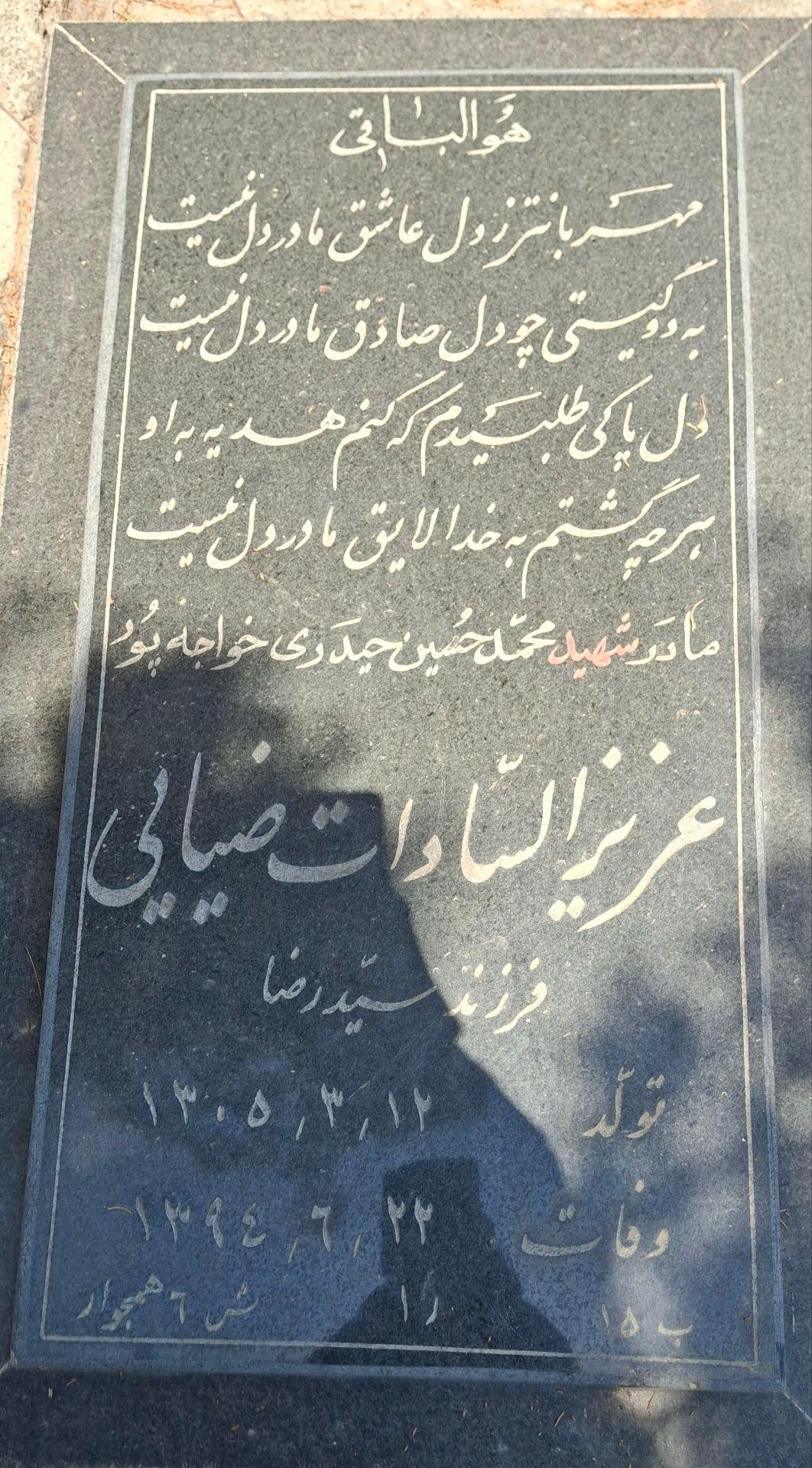 عکس عزیز السادات ضیائی