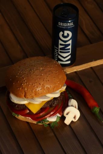 عکس برگر ذغالی بیف