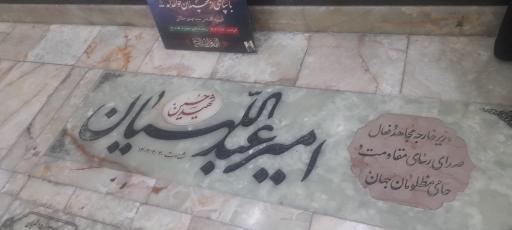 عکس مزار شهید حسین امیر عبداللهیان