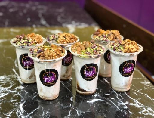 عکس آبمیوه و بستنی بنفش