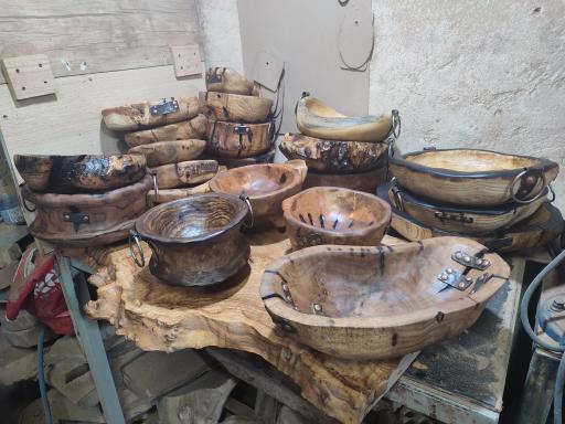 عکس کاژین چوب(تولید ظروف چوبی روستیک)