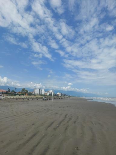 عکس اسکله سنگی ساحل نور