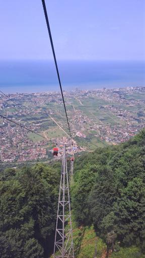 عکس خط یک تله کابین نمک آبرود