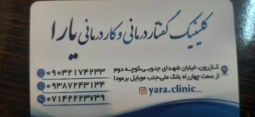 کلینیک گفتار درمانی و کار درمانی یارا