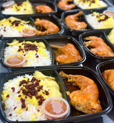 عکس مجموعه غذایی و بیرون بر ژین
