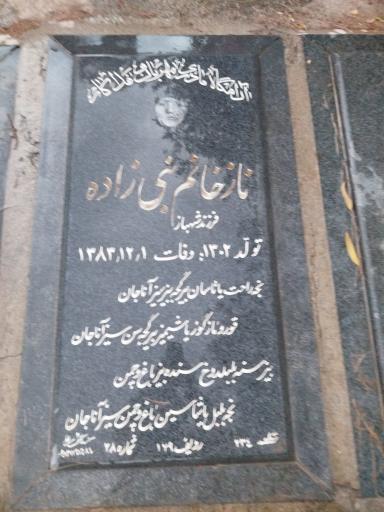 عکس مزار نازخانم نبی زاده