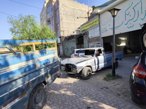 عکس  خودرو تصادفی فرسوده  لوازم فرسوده