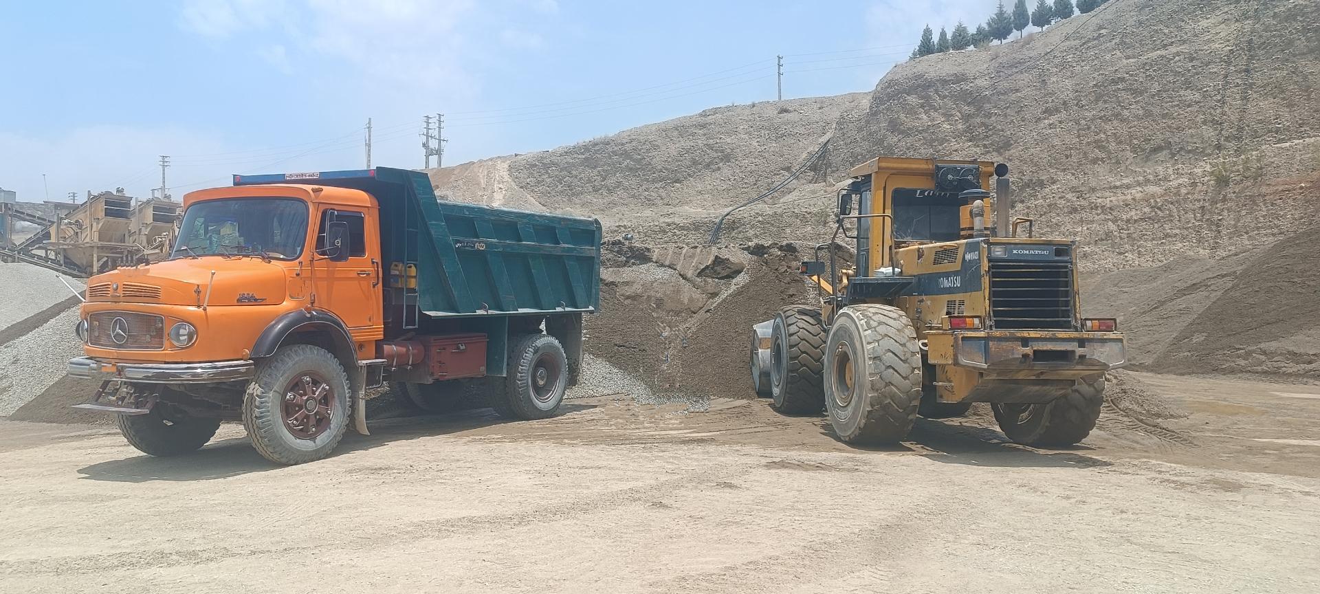 عکس پخش انواع شن و ماسه جلالوند 