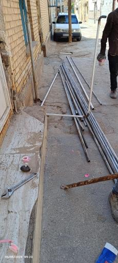 عکس لوله کشی گاز  و آب سوزنگری