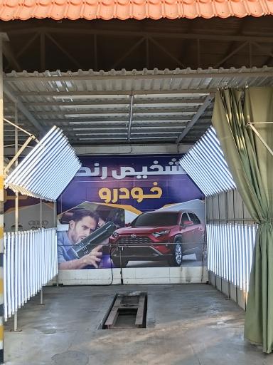 عکس تشخیص رنگ و تست فنی خودرو نخل جنوب