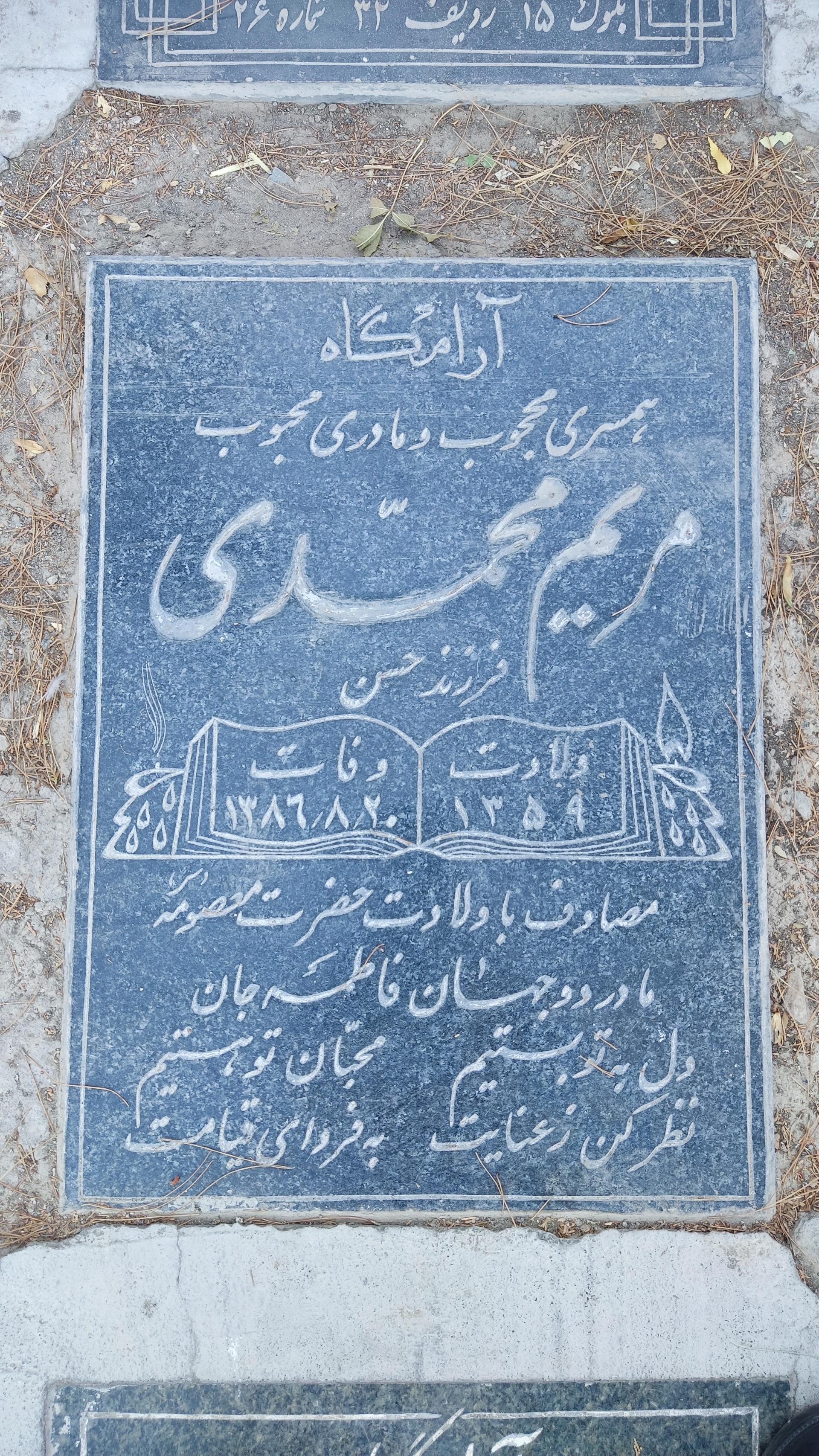 عکس مزار مریم محمدی