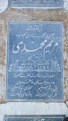 عکس مزار مریم محمدی