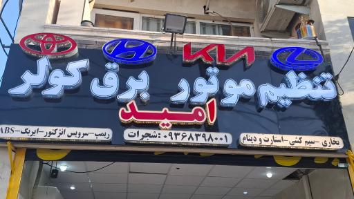 عکس برق و کولر اتومبیل امید