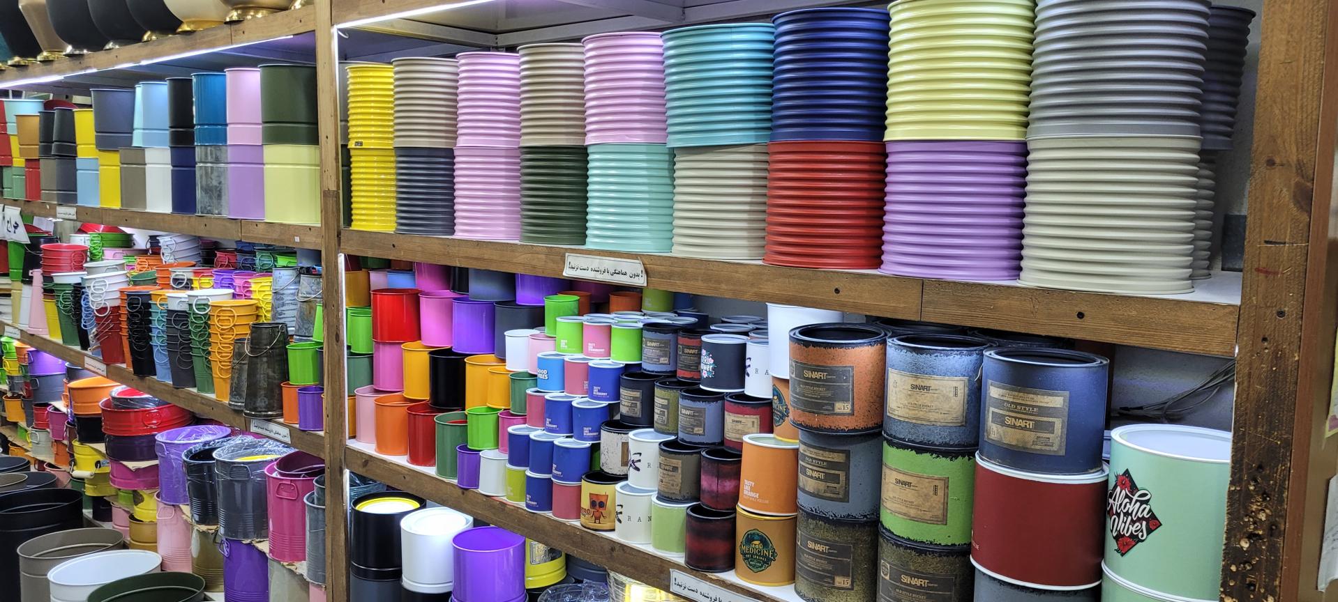 عکس گلدان فلزی فلورا