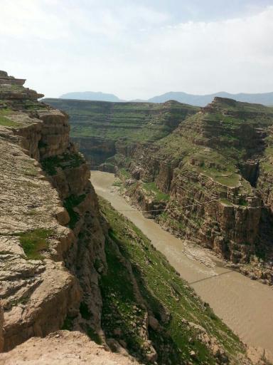 عکس پل معلق دره خزینه