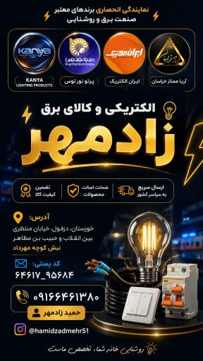عکس الکتریکی و کالای برق زادمهر