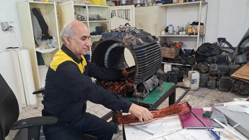 عکس سیم پیچی الکتروموتور و ژنراتورهای صنعتی شرکت دینا موتورهانا 