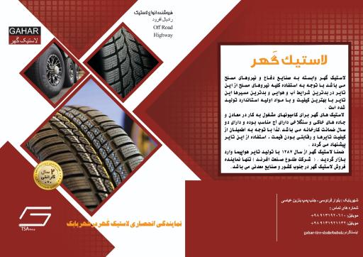 عکس نمایندگی لاستیک گهر شهربابک 