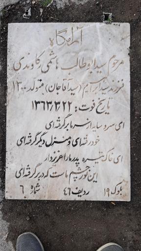 عکس مزار سید ابوطالب هاشمی رکاوندی