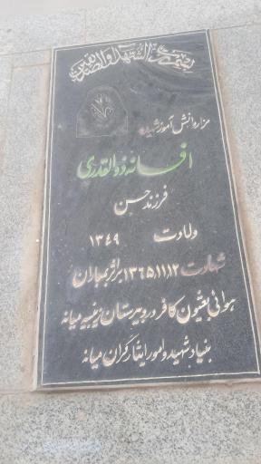 عکس مزار افسانه ذوالقدری