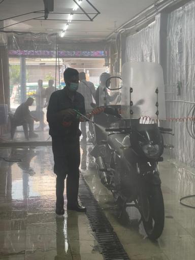 عکس کارواش سیکلت مدرن