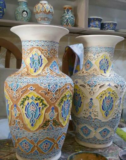 عکس کارگاه سرامیک سنتی عباس عبادی