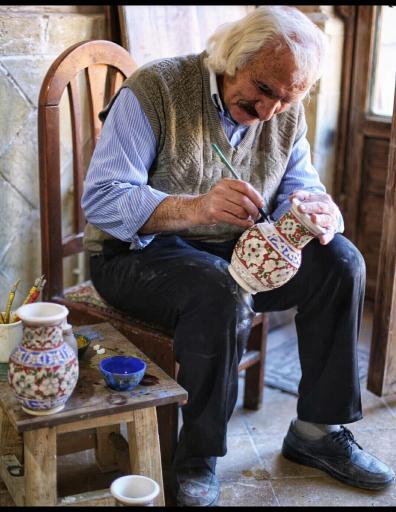 عکس کارگاه سرامیک سنتی عباس عبادی