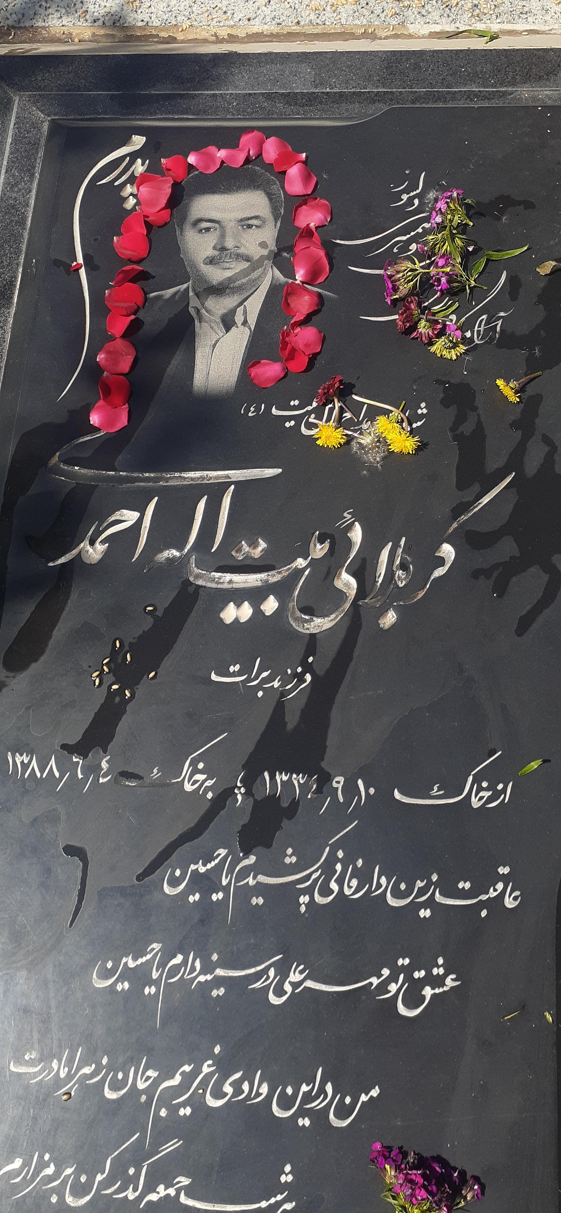 عکس آرامگاه مرحوم بیت اله احمدی