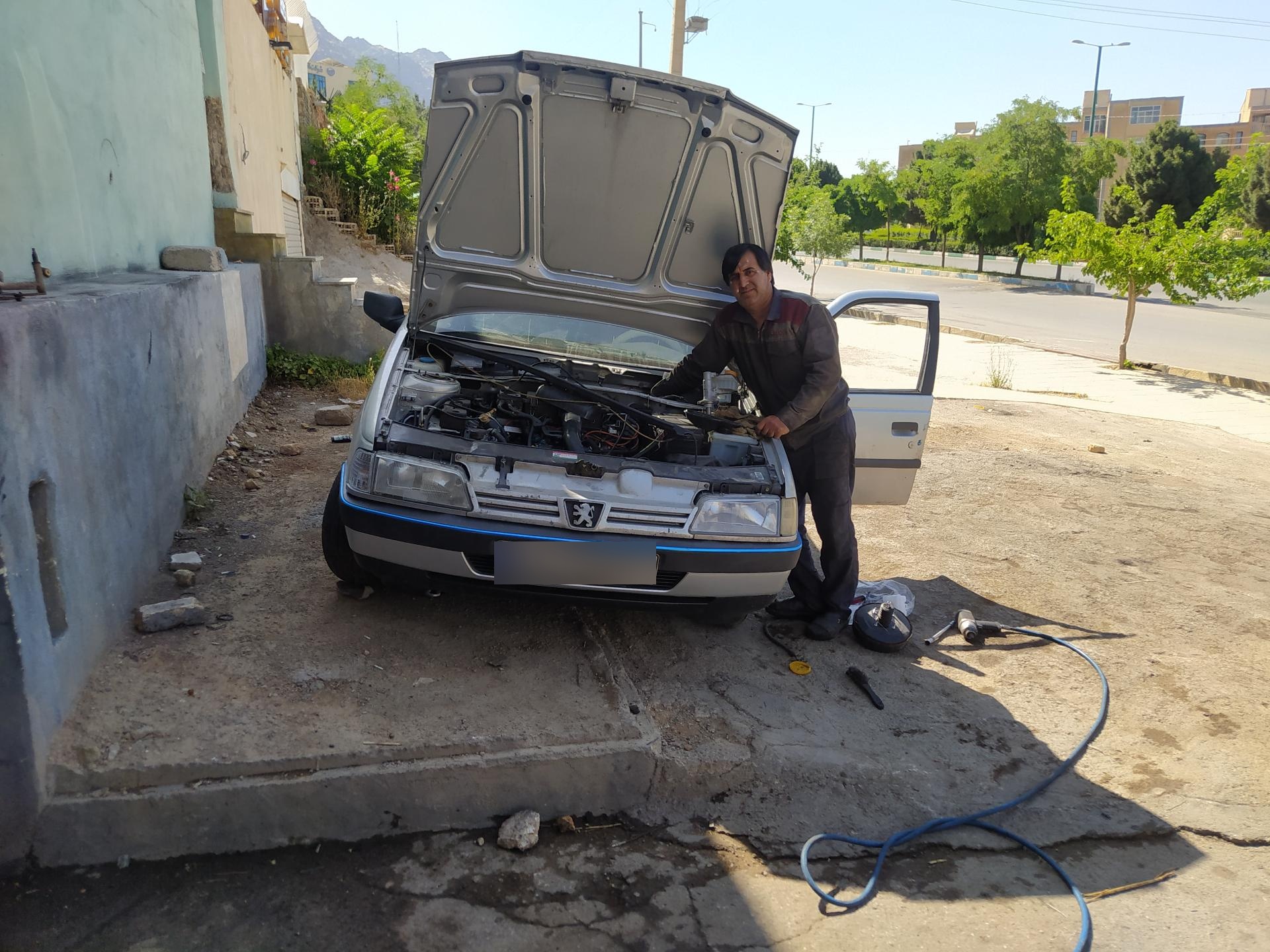 عکس لنت کوبی استاد حسین و مکانیکی علی