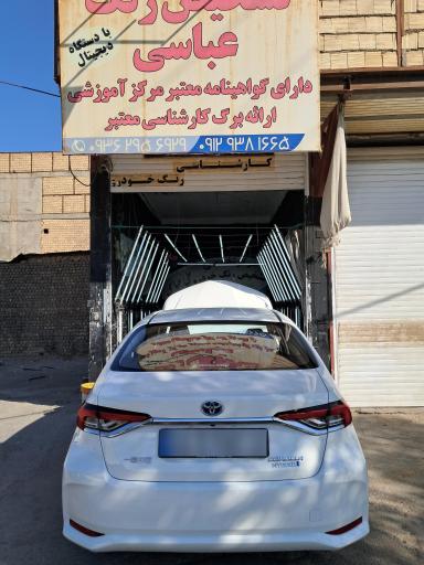 عکس تشخیص رنگ خودرو عباسی