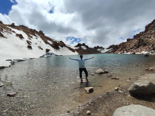 عکس دریاچه قله سبلان