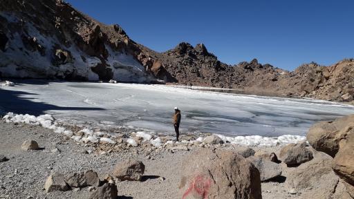 عکس دریاچه قله سبلان