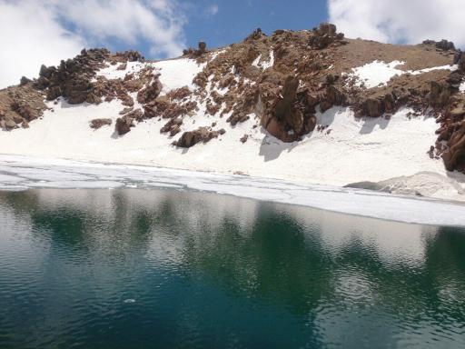 عکس دریاچه قله سبلان
