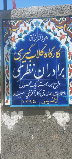 عکس کارگاه گلاب گیری برادران نظری 