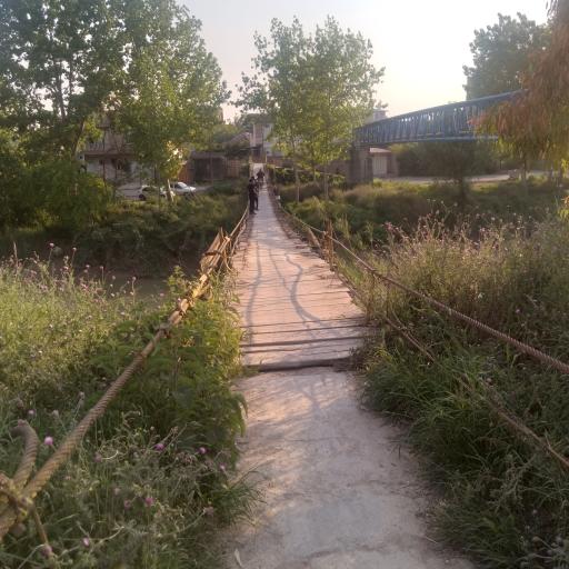 عکس پل چوبی روستای شریف آباد
