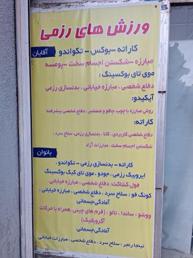 عکس سالن ورزشهای رزمی شهید علیرضا شهبازی