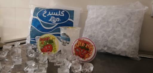 عکس یخ بهداشتی و لیوانی گلسرخ