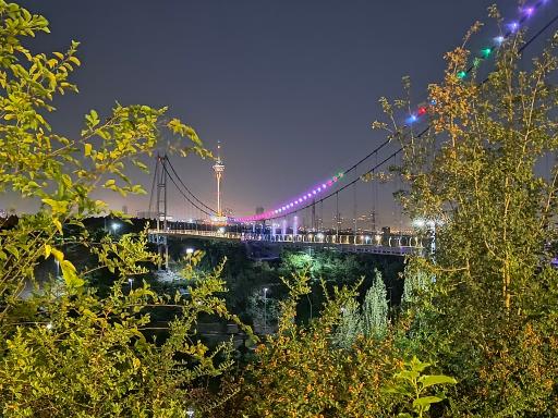 عکس پل معلق آسمان تهران