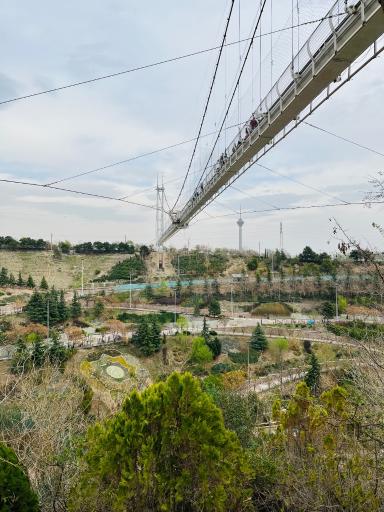 عکس پل معلق آسمان تهران