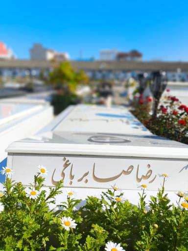 عکس مزار شهید راه خدمت رضا صابر باغی