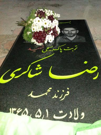عکس آرامگاه بسیجی شهید رضا شاکری