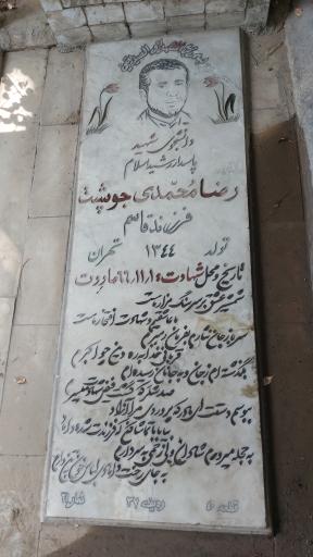 عکس مزار شهید رضا محمدی جوپشت